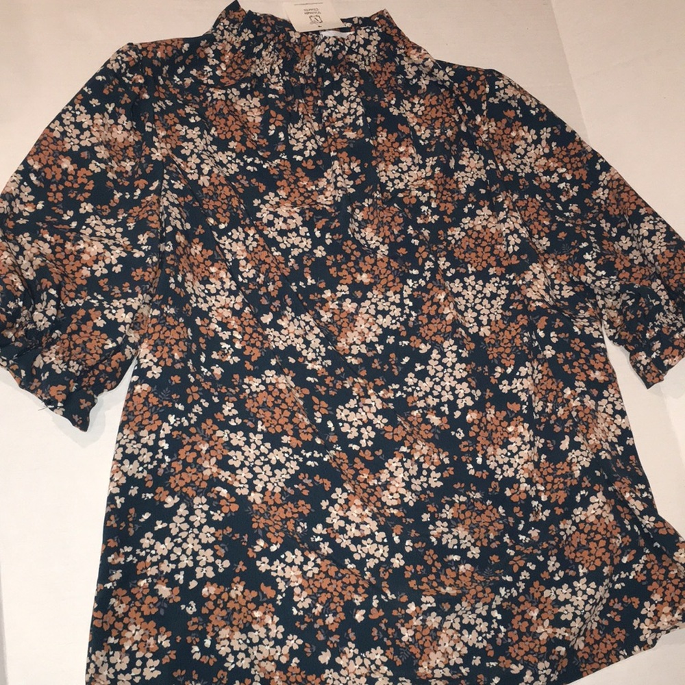 NWT Vintage Charm Puff Sleep Blouse | Floral Print | Size M